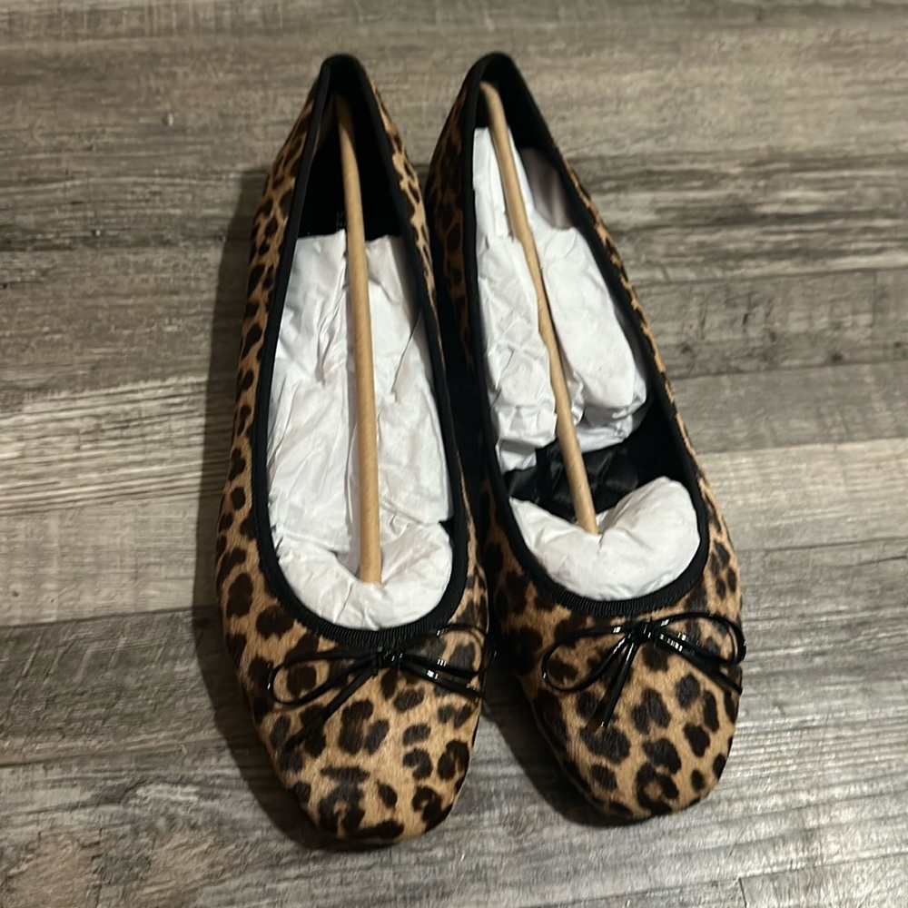 Birdies Hummingbird Ballet Flats leopard print